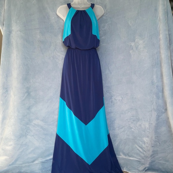 Vince Camuto Dresses & Skirts - EUC Vince Camuto color block sleeveless halter maxi dress